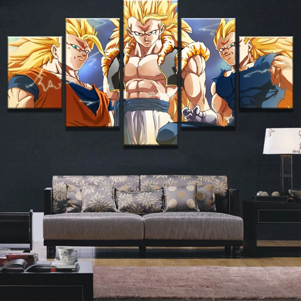 

5 Piece HD Print Dragon Ball Super Goku And Vegeta Poster Paintings on Canvas Wall Art for Home Decorations Wall Decor Artwork