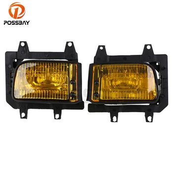 

POSSBAY Yellow Car Front Bumper Fog Lights Cover for BMW E30 3-Series Sedan 1985-1993 Car Fog Ligth Cover Luces Lampes Shell