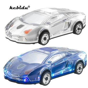 

kebidu Colorful LED Wireless Bluetooth Speaker Car Model Speaker FM Radio TF Card Read Collection Decorations Gift for Car Fan