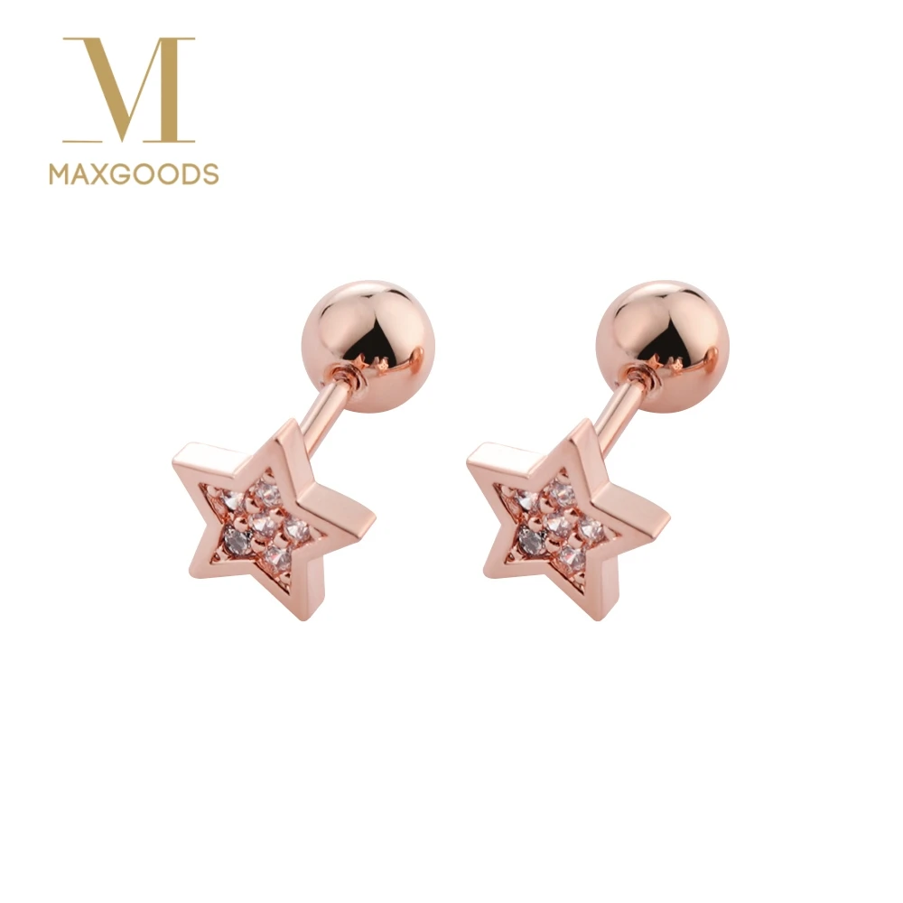

Cz Star Moon Barbell Bar Earrings Moon Ear Piercing Lip Body Labret Cartilage Helix Surgical Steel Ear Studs Piercing Jewelry