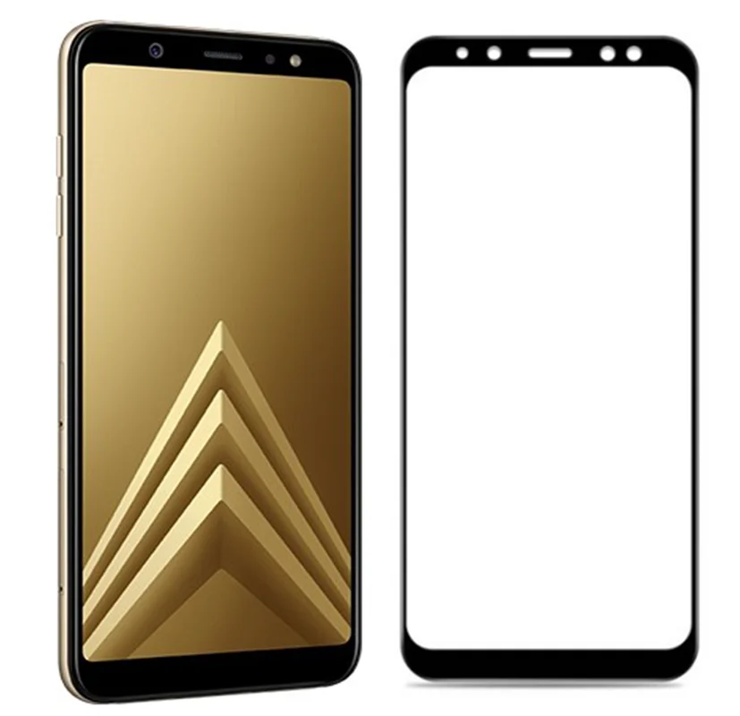 2PCS Cover Tempered Glass for Samsung Galaxy A6 Plus A6+ Screen ...