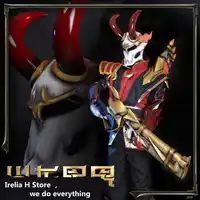 LOL Cosplay lol The Virtuoso Khada Jhin cosplay costume blood moon jhin custom size made props