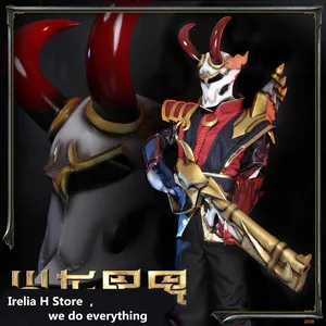 LOL Cosplay Lol The Virtuoso Khada Jhin Cosplay Costume Blood Moon Jhin Custom Size Made Props