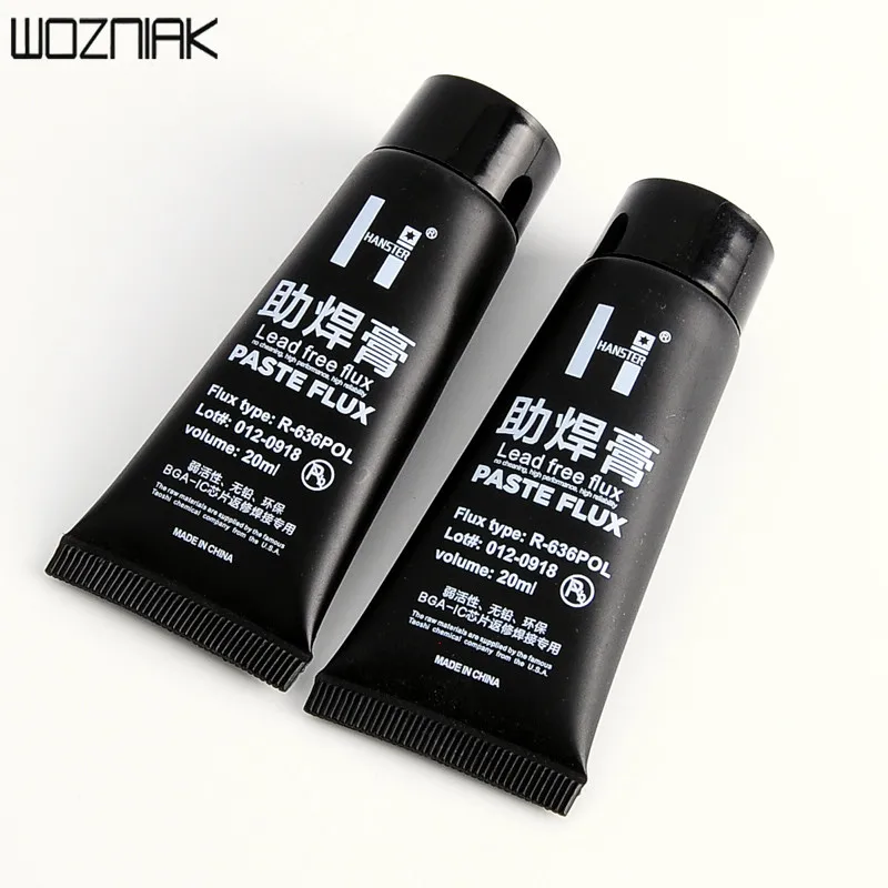 

Free shipping Paste 20ML R-636POL Leaded Free Soldering Flux Welding Paste Tin Cream For BGA IC Chip NAND Repair Tools