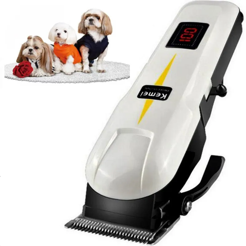 KEMEI Pet Clippers Dog Hair Trimmer Professional Lcd Display Haircut Cordless Rechargeable Grooming Trimming Kit Shaver | Бытовая