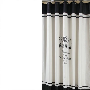 

Polyester Fabric Shower Curtain Waterproof Home Bathroom s Crown Style Bath Crutain For The set