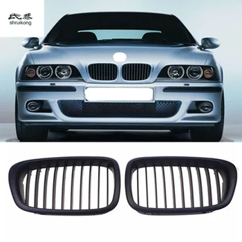 

2pcs/lot For BMW E39 5 Series M5 1999-2003 Modification Matte black Bumper Kidney Front Grill Grille Wholesale