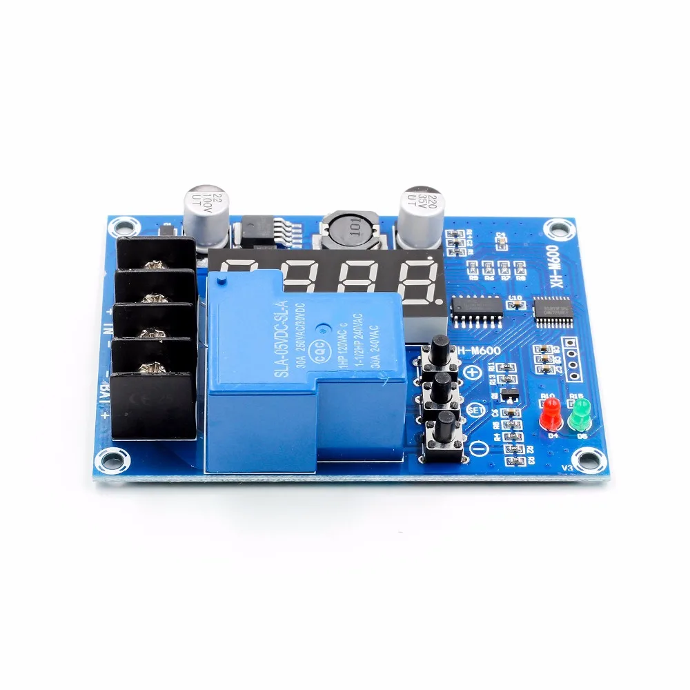 Модуль управления зарядкой 6-60 в для хранения литиевой батареи, плата защиты зарядки, устройство управления зарядным устройством для 12 В, 24 В, 48 В, XH-M600 батареи