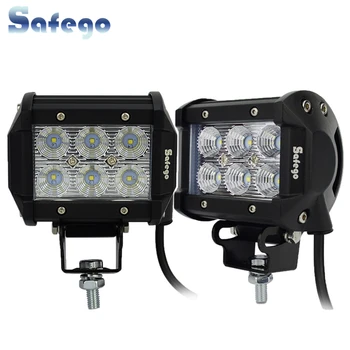

Safego 2pcs 4inch 12V 18W led work light bar led offroad driving car 4x4 LED tractor truck work lights Led worklight lamp
