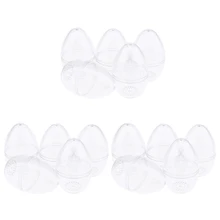 15 Packs Clear Plastic Makeup Blender Sponge Egg Powder Puff Storage Display Travel Portable Carrying Case