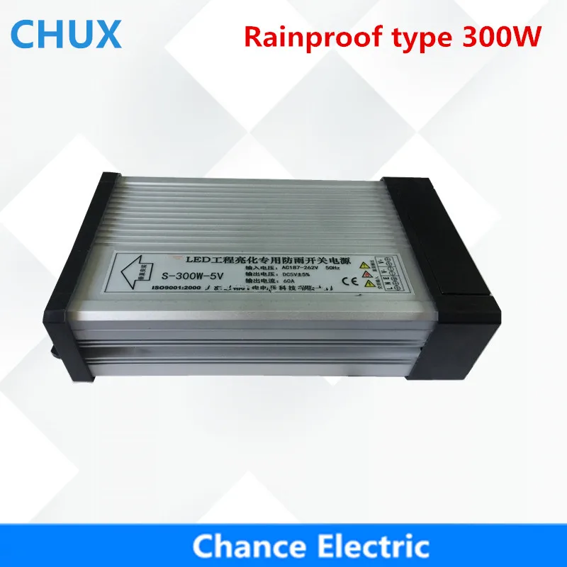 

LED Rainproof Switching Power Supply 300W 12VDC 25A ac to dc Outdoor Power Supply SMPS