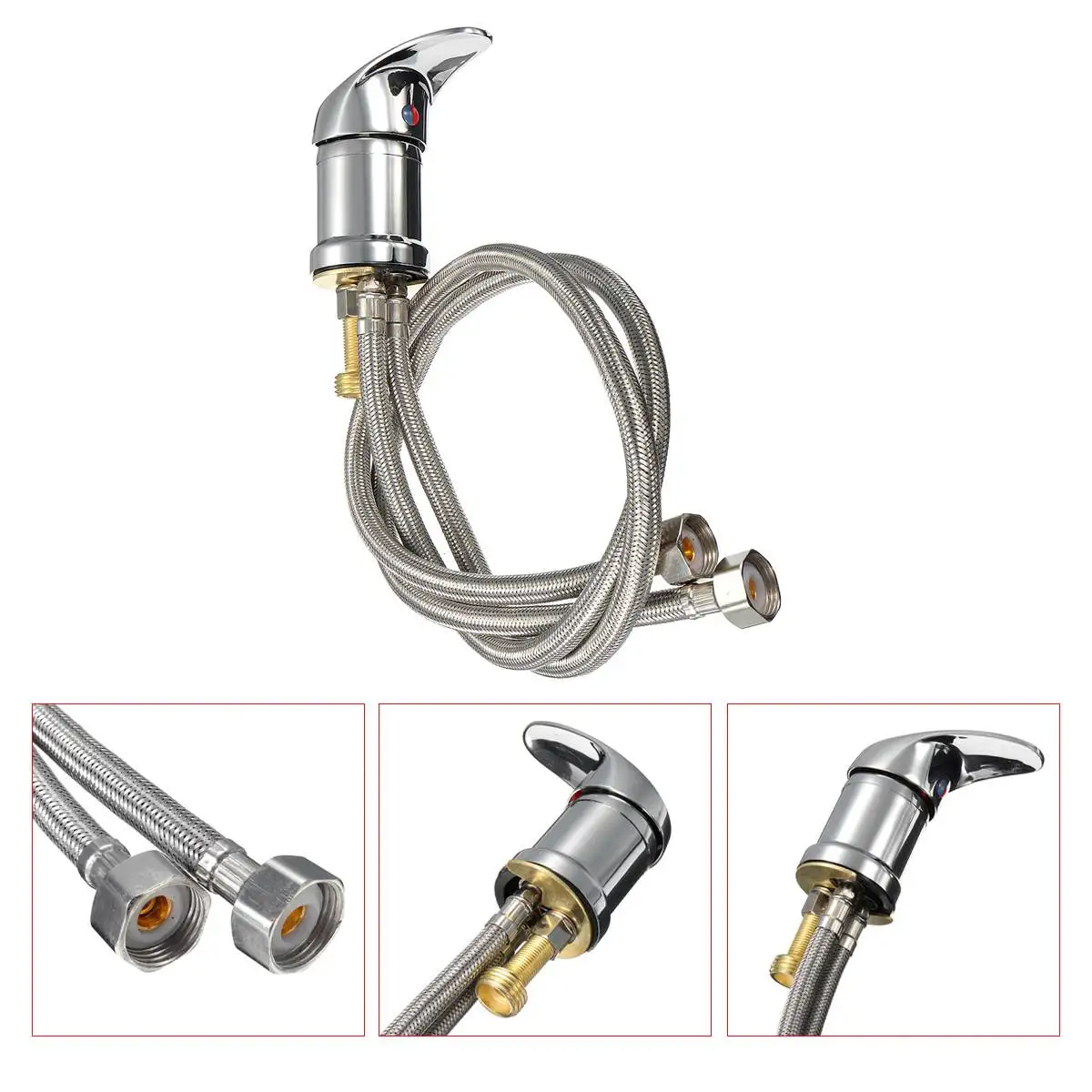 

Hot Cold Faucet Spray Hose Replacement Set Spa Beauty Salon Shampoo Bowl Sink Hair Salon Building Materials Accessories Bathroom