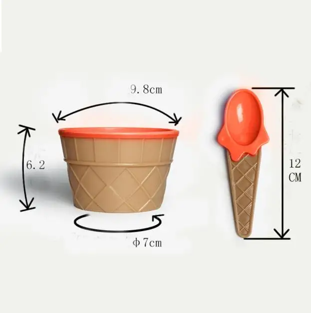 Ice Cream Bowl Spoon Set for Dessert