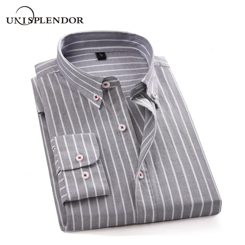 

100%Cotton New Fashion Men's Shirt Spring Autumn Homme Shirt Soft Man Formal Dress Shirts Wedding Shirt Striped Shirt YN10514
