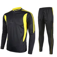 2016 New Men Sport Soccer Jerseys Training Football Running Tracksuits Suit Futbol Sweatshirt soccer set Long sleeve