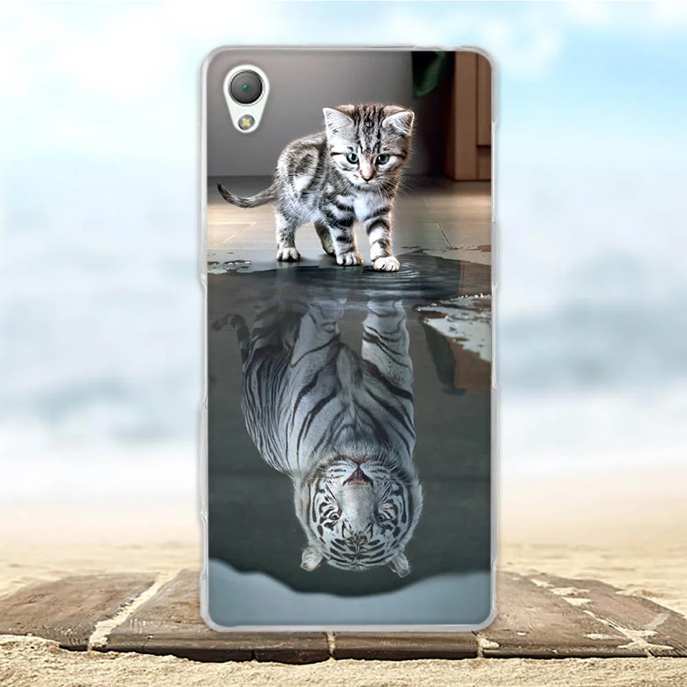 لسوني اريكسون Z3 حالة لينة سيليكون TPU الغطاء الخلفي 3D نمط لطيف أكياس لسوني Z3 D6603 D6643 D6653 d6616 L55T الهاتف حالات