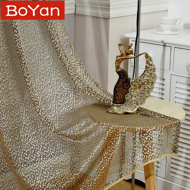 2 colores europeo Jacquard hogar decoración moderna cortina de café para sala de estar tul telas transparente leopardo ventana tratamiento 2 colores europeo Jacquard hogar decoración moderna cortina de café para sala de estar tul telas transparente leopardo ventana tratamiento