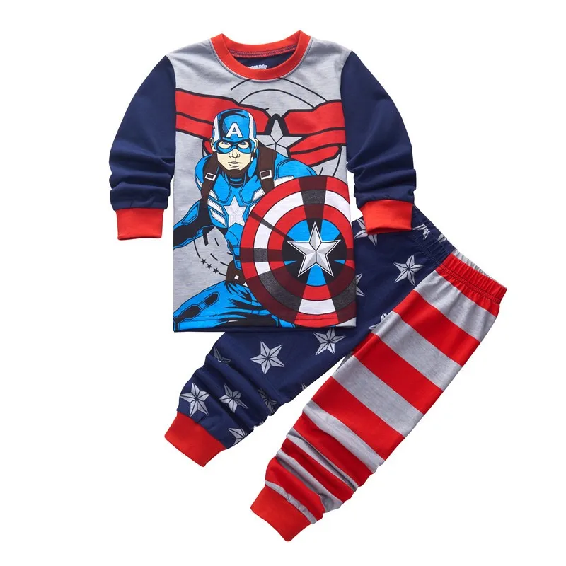 Baby Sleepwear Kids Pajamas Sets 100% Cotton Toddler Boys Girls Pyjamas Long Sleeve Tshirt + Pant Children Clothes 2-7 Years