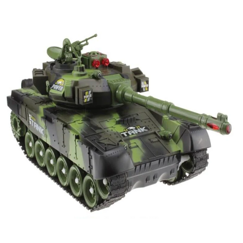 44cm Rc Tank 1/20 2.4ghz Infrared Rc Battle Tank Model Charging Off-road Tracked Remote Control Car Toy  