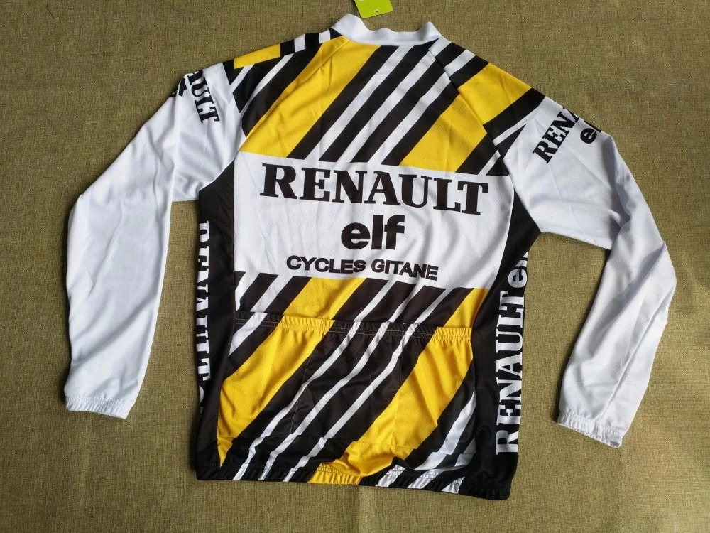 Весна Лето длинные майки для велоспорта Renault ELF Ретро Классический Mtb с длинным рукавом мужская одежда для велоспорта Одежда для велоспорта