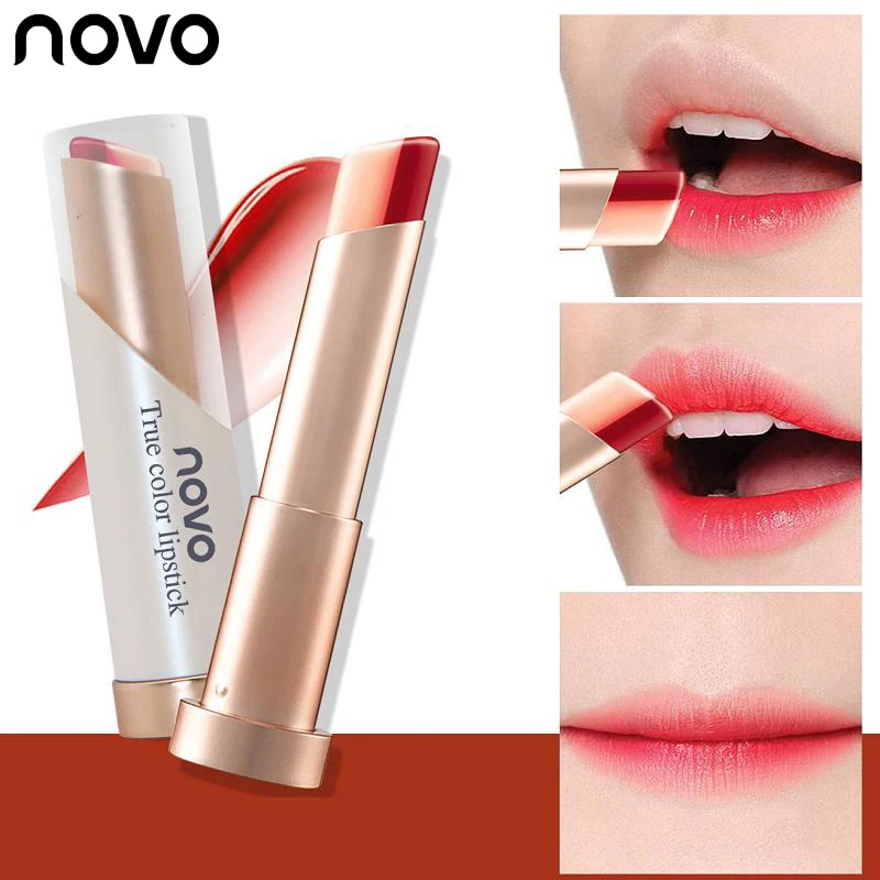 NOVO Lips Double Color Gradient Lipstick Moisturizer lipgloss Korea Makeup...