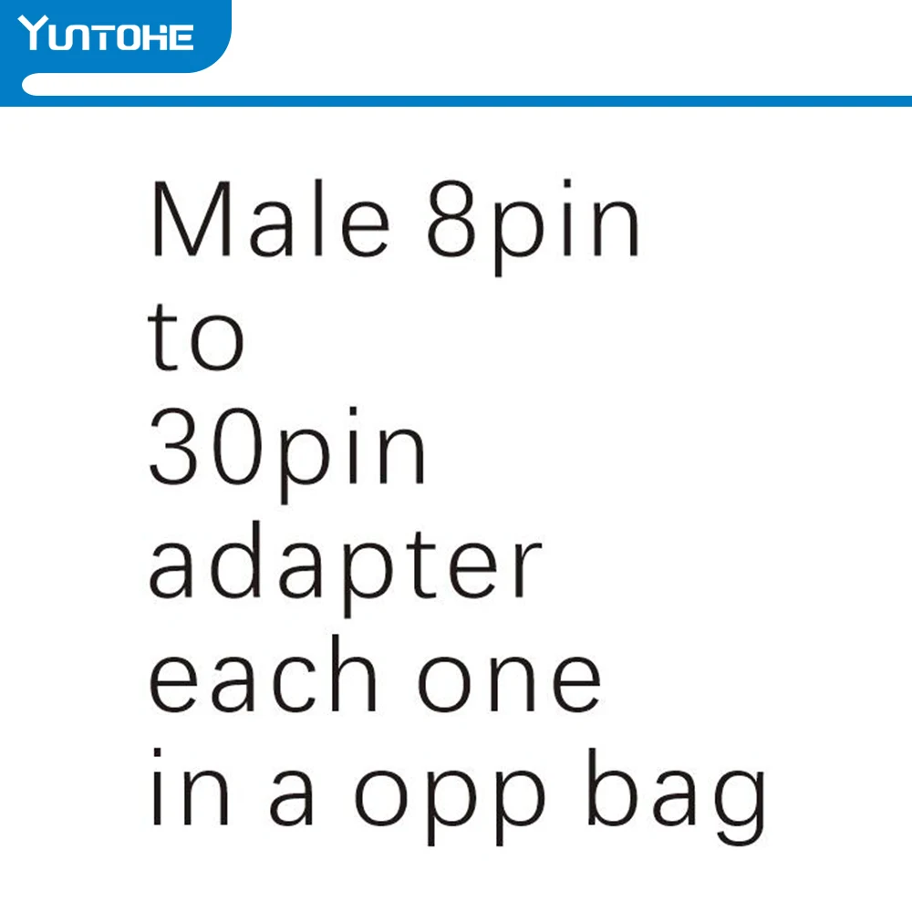 

100Pcs/Lot Female 30 Pin to Male 8 Pin Charger Data Sync Adapter