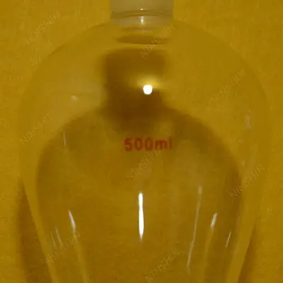 500ml,24/29,Pyriform Separatory Funnel,Straight Drop Tube,Glass Stopcock Stopper
