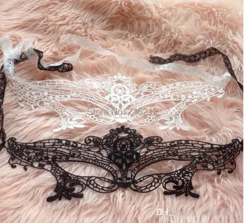 

Masquerade Halloween Exquisite Lace Half Face Mask For Lady Black White Option Fashion Sexy JK23