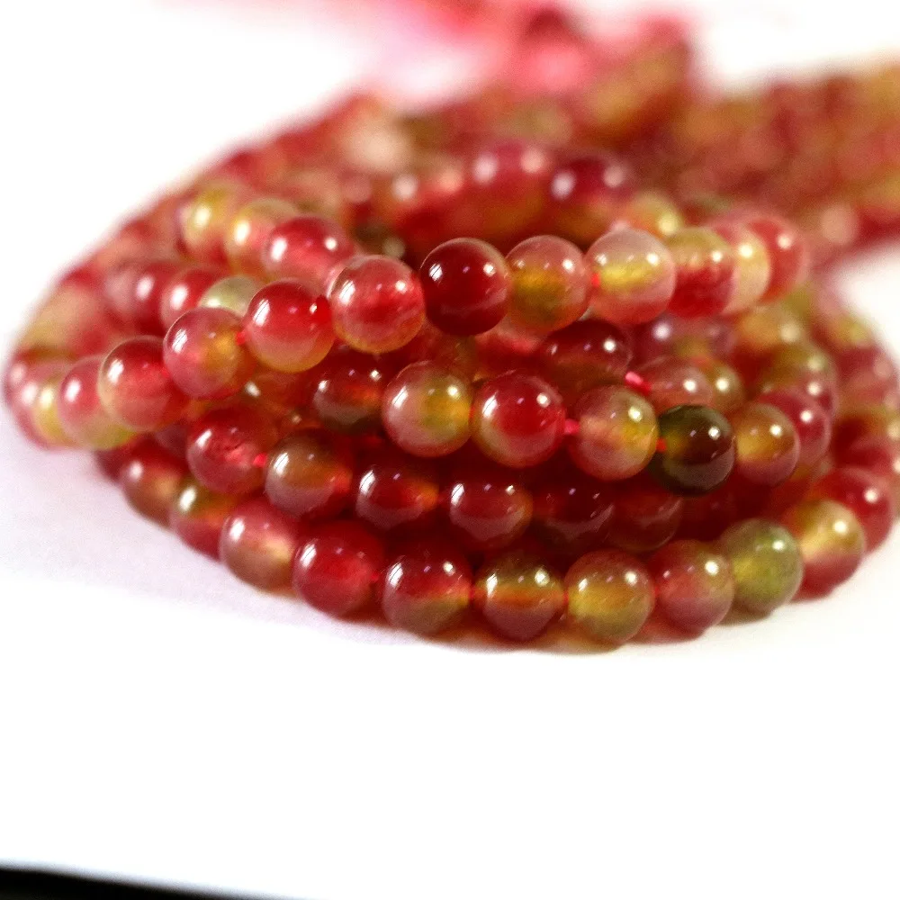 Free Shipping Natural Stone Tourmaline 4/6/8/10/12mm Round Loose Beads DIY Necklace/Bracelet Jewelry Making Lady Gift B32 | Украшения и