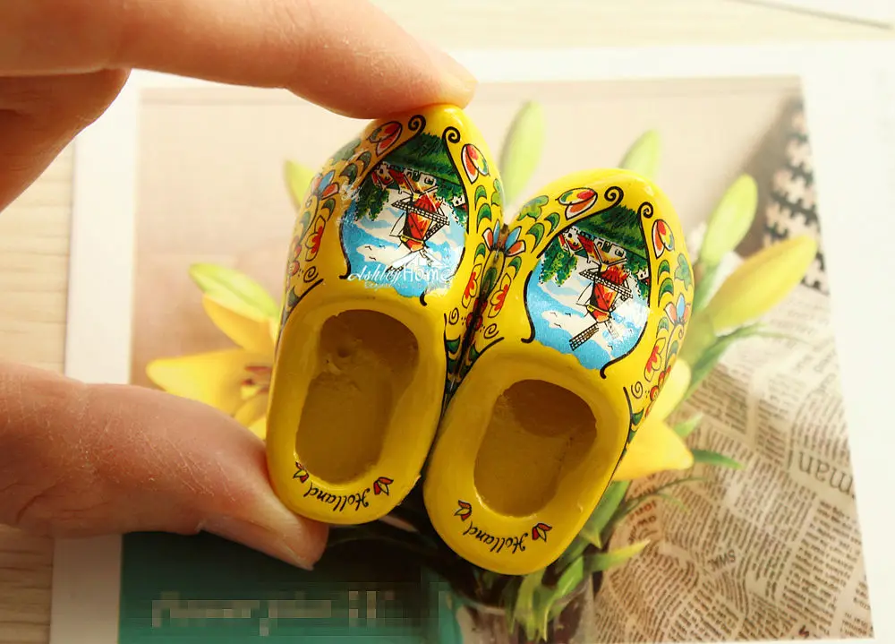 2x2" Netherlands Holland Dutch Wooden Shoes Travel Souvenir Fridge