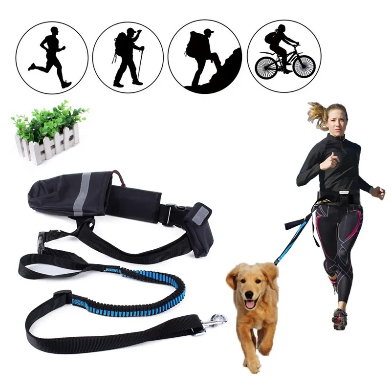 Hands Free Dogs Leash Running Elasticity Pet Products Dogs Harness
