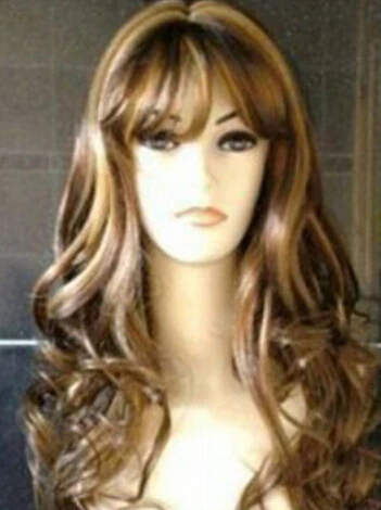 ZCD 1209+++charming long brown mix blonde health WIG |