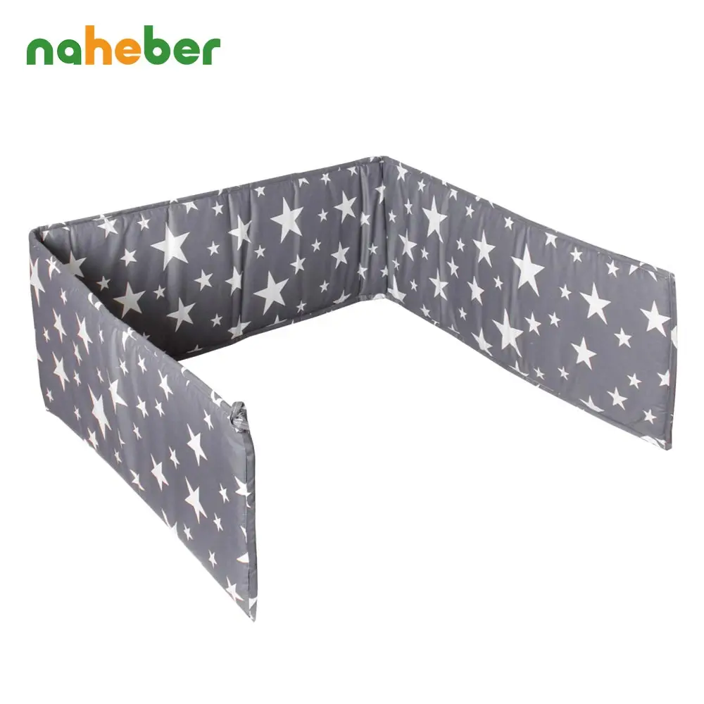 Baby Bumpers In the Crib For Newborn Cotton Linen Cot Bumper Baby Bed Protector Cortch To The Cot 5 Colors 200cm Length