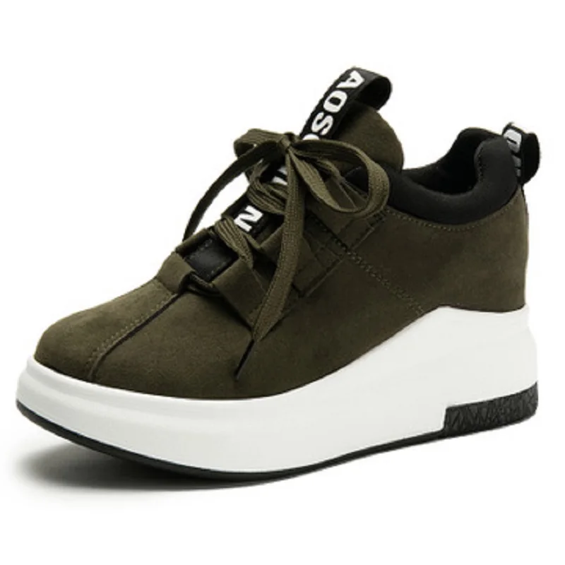 

2019 Shoes Women Brand Sneaker Ladies Shoes Thick-soled Platform Spring Shoes for Women Lace up Breathable Outdoor Casual