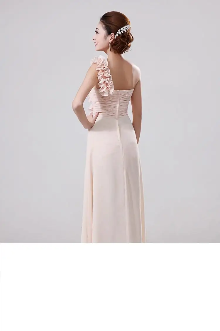 Vestidos de шифон Формальное сексуальное на одно плечо желтый красный вечернее платье