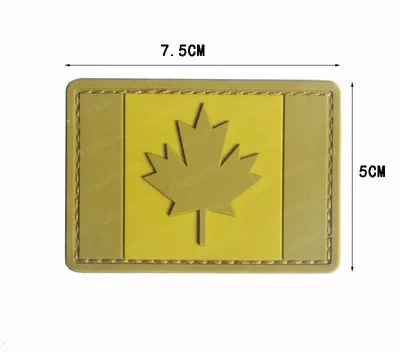 ПВХ флаг патч Юнион Джек Испания Франция Германия Италия Американский США Канада Флаг военные патч тактические бейджи резиновые пластыри - Цвет: PVC yellow 7.5x5cm