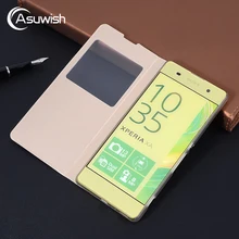 Asuwish флип-чехол кожаный чехол для sony Xperia XA XperiaXA sony XA F3111 F3113 F3115 F3116 Dual F3112 чехол для телефона Тонкий чехол