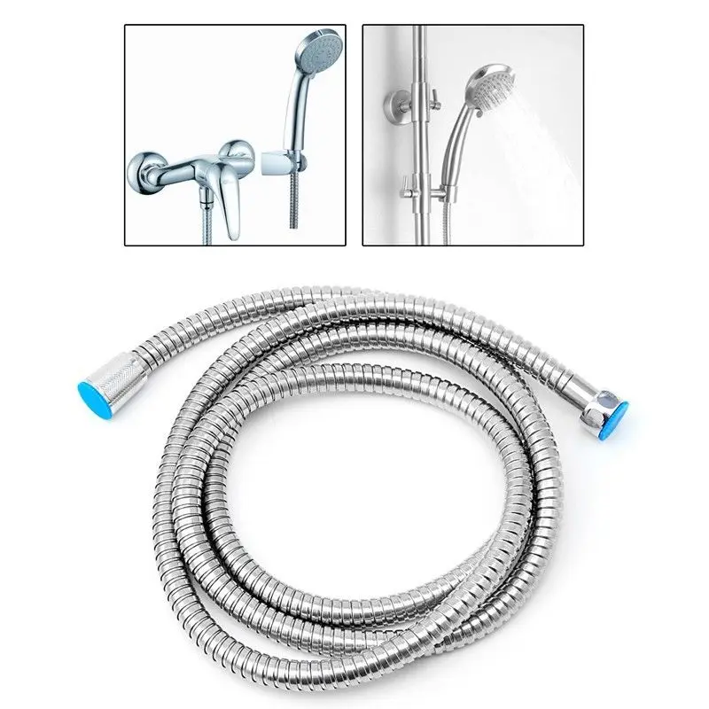 

2M Shower Hose Stainless Steel Bathroom Heater Water Head Pipe Flexible Durable
