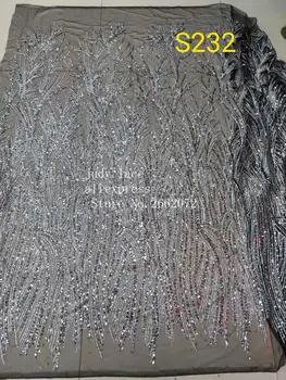 

5yards/bag Gray-black twist line glitter powder fabric sequins used in wedding dress fashion stage QJ11#