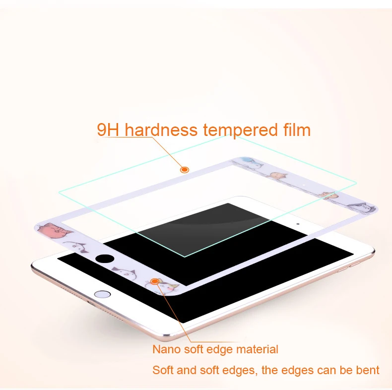 Coloful Pattern full cover tempered glass For iPad Mini 1 2 3  9H  Protective Film screen protector For Apple iPad 9.7 inch 2018 (13)