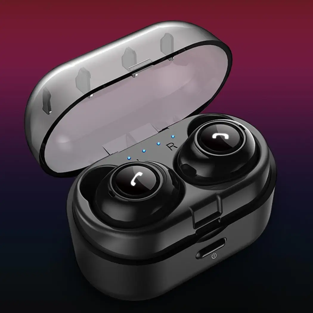

CVC Noise Reduction TWS Headset Wireless Bluetooth Binaural Stereo Earpieces Mini Invisible In-ear Earphones With Charging Case
