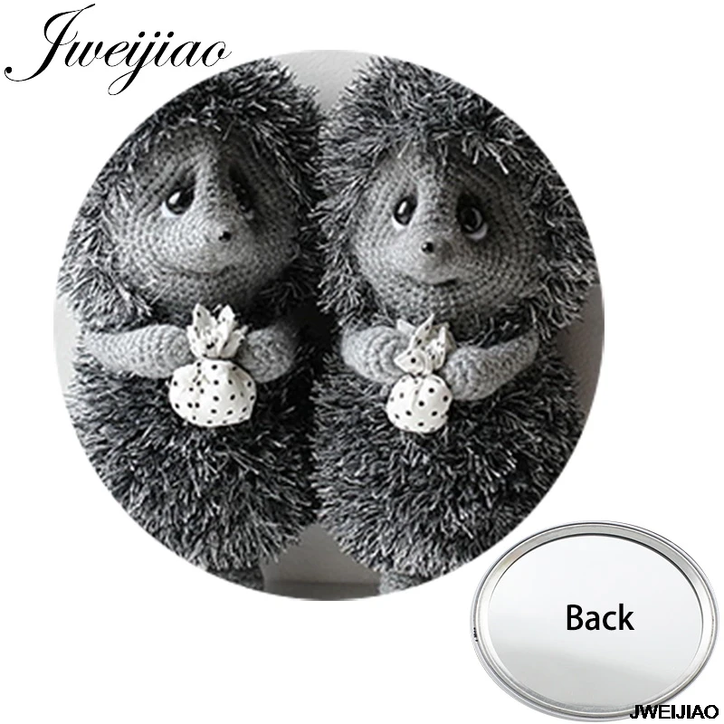 

JWEIJIAO Hedgehog In The Fog Pocket Mirror Girls Compact Portable Simple Mini One Side Flat Makeup Vanity Hand Mirrors