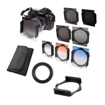 

1pcs 77mm Ring adapter+ND2 ND4 ND8+Graduated Grey Blue Orange Filter for Cokin P