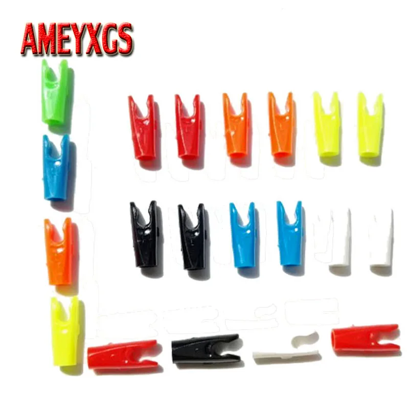 

20pcs Archery Arrow Nocks Plastic Pin Nock L size ID 6.2mm Arrow Tail for Arrow Shaft Hunting Shooting Accessories