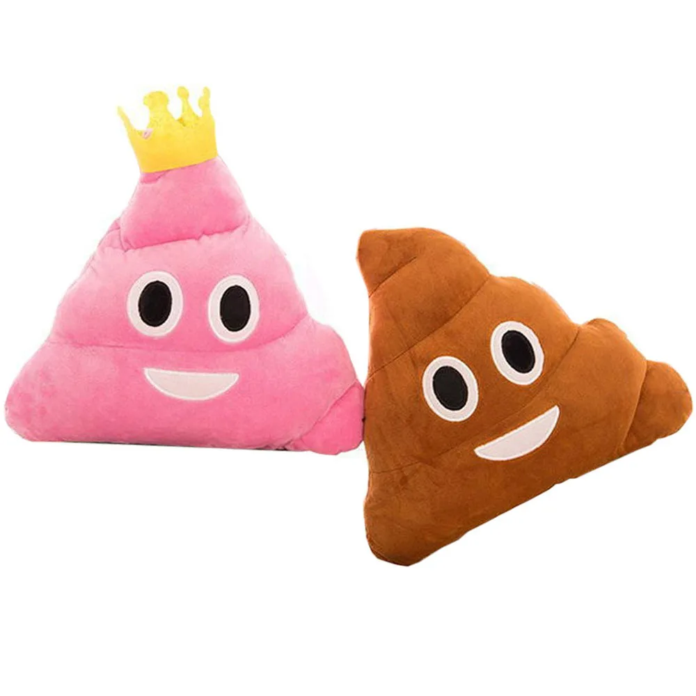 Purple Queen Poop Princess Emoji Pillow Emoticon Cushion Plush Toy