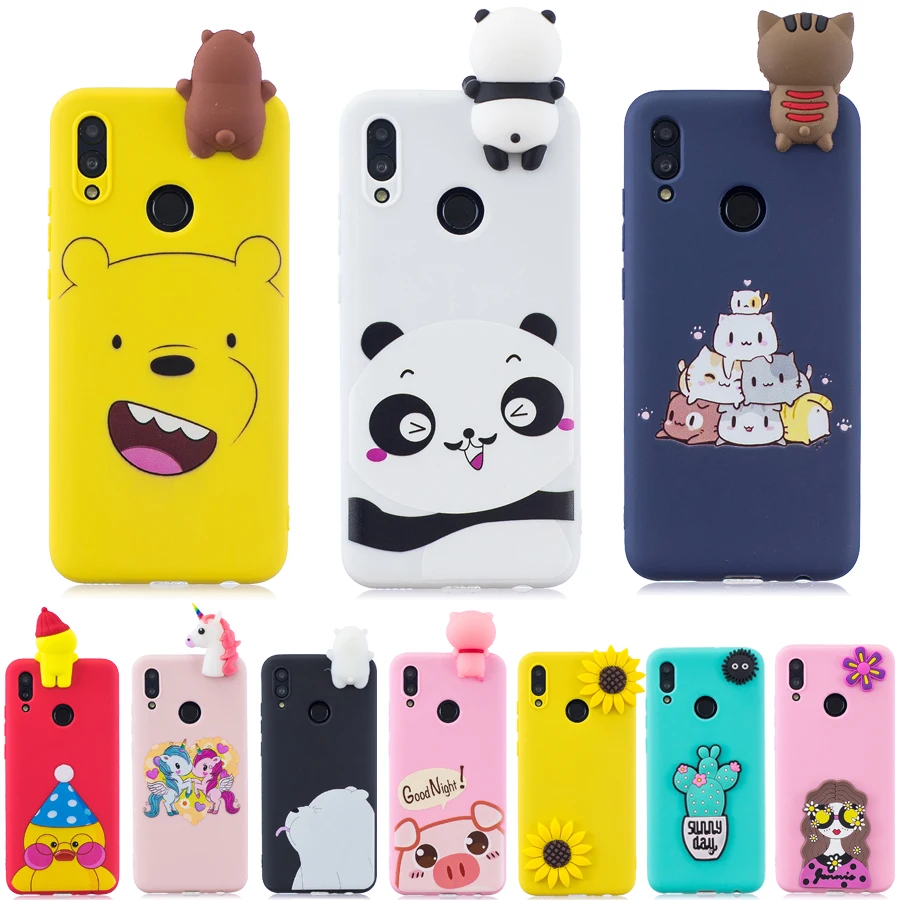 

P Smart 2019 Phone Cases sFor Fundas Huawei Honor 10 Lite case For Coque Huawei P Smart 2019 3D Cartoon Silicone Soft case cover