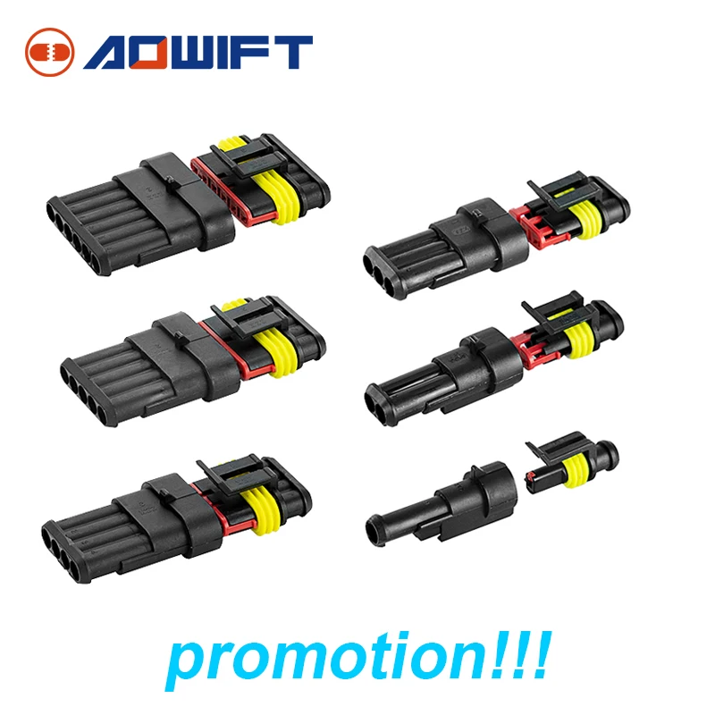 

5kit 1/2/3/4/5/6 pin Way Waterproof Electrical Wire Connector wago lamp dupont Plug Terminals 282107-1 282089-1 282106-1