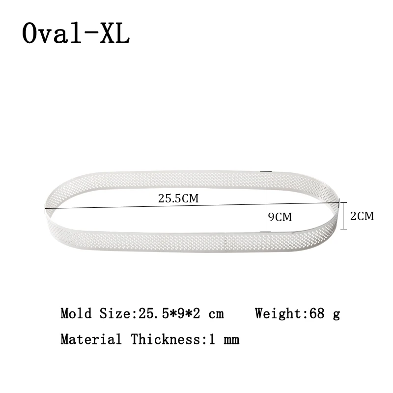 Meibum различные формы из нержавеющей стали Tart кольцо фруктовый крем форма для выпечки французский сырный мусс десерт торт форма для пиццы Инструменты для выпечки - Цвет: Oval-XL