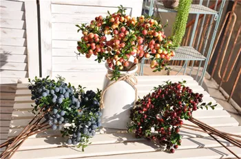 

Fake Foam Bacca Tree Stems Artificial Berry Branches 3 Colors Available for DIY Bridal Bouquet Wedding centerpieces