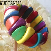 WUBIANLU новые модные красивые 10-24 мм 8-27 мм Разноцветные турецкие каменные браслеты 55 мм женские ювелирные изделия оптом и в розницу
